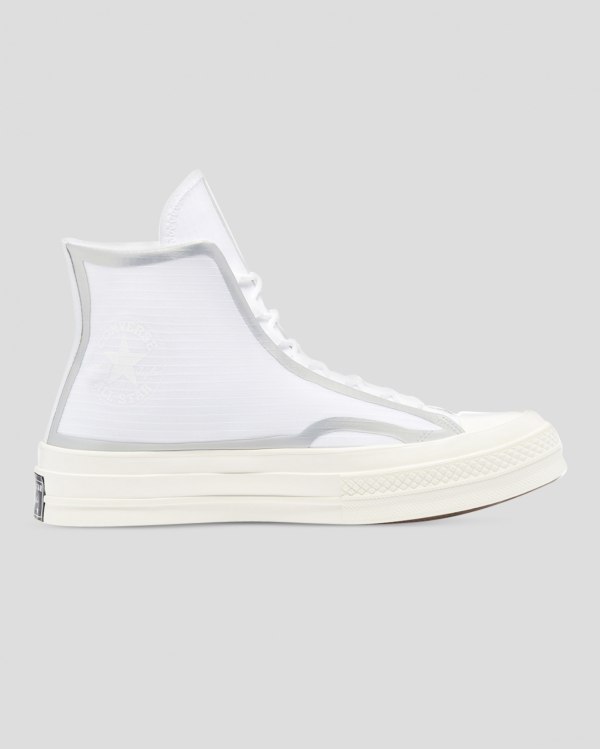 Converse Chuck 70 Tape Seam Hvide Sko Danmark - Converse Høje Sneakers Herre - 80574JMHI